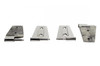 Kentrol 4-Pieces Door Hinge Set - Polished Silver