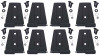 Kentrol 8-Pieces Door Hinge Set - Textured Black