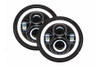 Quake LED 7in Headlights - White DRL Halo & Amber Turn Signals