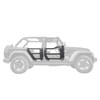 Go Rhino Trailline Front Tubular Doors - Textured Black
