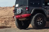 M.O.R.E. Rock Proof Rear Bumper with Clevis Mounts, Powder Coating Textured Black with Clevis Mounts, JL