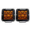 Rigid Industries 20252 D-Series Pro 3" LED Cube Light Pair Spot Beam Pattern with Amber Pro Lens