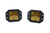 Diode Dynamics SS3 Yellow Pro Flush Mont LED Pod Pair, Combo/Driving - Amber