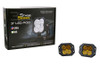 Diode Dynamics SS3 Yellow Pro Flush Mont LED Pod Pair, Combo/Driving - Amber