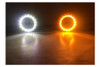 Quake LED 4in Fog Lights w/White DRL Halo