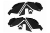 Icon Vehicle Dynamics Modular Front Fender Liner Kit - Black