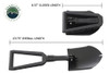 Overland Vehicle Systems Multifunctional Military Style Utility Shovel w/Carrying Case