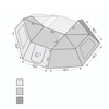 Overland Vehicle Systems Nomadic Awning 270 - Driver Side Wall 1 w/ Door - Dark Gray w/ Storage Bag