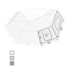 Overland Vehicle Systems Nomadic Awning 270 - Passenger Side Wall 1 w/ Door - Dark Gray w/ Storage Bag