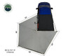 Overland Vehicle Systems Nomadic 270 LT Awning - Driver Side - Dark Gray w/ Black Cover