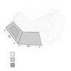 Overland Vehicle Systems Nomadic Awning 270 - Side Wall 2 w/ Window - Dark Gray - Passenger