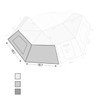 Overland Vehicle Systems Nomadic Awning 270 - Side Wall 2 w/ Window - Dark Gray - Passenger