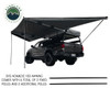 Overland Vehicle Systems Nomadic 270-Degree Awning, Dark Gray w/Black Transit Cover, Passenger Side