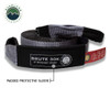 Overland Vehicle Systems 19069916 Tow Strap in Gray with Black Ends & Storage Bag 30,000 Lbs Break Strength & 3" x 30'