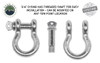 Overland Vehicle Systems 19019905 3/4" 4.75 Ton D-Ring Recovery Shackles in Zinc - Single