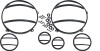 Kentrol 6-Pieces Headlight and Marker Cover Set - Powdercoat Black