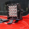 Go Rhino 6in Single Q4 Series LED Light Windshield Cowl Mounts - Pair
