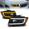 Anzo USA Projector Switchback Plank Style Headlights for 11-13 Jeep Grand Cherokee WK2