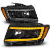 Anzo USA Projector Switchback Plank Style Headlights for 11-13 Jeep Grand Cherokee WK2