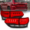 Anzo USA 311268 Red & Clear LED Tail Lights for 14-22 Jeep Grand Cherokee WK2