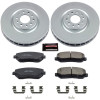 PowerStop CRK6538 Front Z17 Evolution Geomet Coated Brake Kit for 14-19 Jeep Cherokee KL with Single Piston Front Calipers