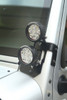 Rugged Ridge Dual A-Pillar Light Mount Kit with 3.5" Round LED Lights for 07-18 Jeep Wrangler JK
