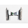 Rugged Ridge 11112.03 Windshield Hinge Bracket Set in Stainless Steel for 07-18 Jeep Wrangler JK