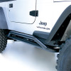Rugged Ridge 11504.11 RRC Side Rocker Guards in Textured Black for 87-06 Jeep Wrangler YJ & TJ