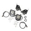 Rugged Ridge 11027.12 Windshield Light Bracket Kit in Black with Square LED Lights for 76-95 Jeep CJ-5, CJ-7, CJ-8 Scrambler & Wrangler YJ