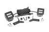 Rough Country 2in LED Cube Light Lower Windshield Kit for 18-26 Jeep Wrangler JL & Gladiator JT