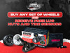 Buy and set of wheels and tires and receive a free install kit.