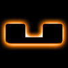 Oracle Lighting Universal Illuminated Amber LED "U" Letter Badge (Matte Black) - 3141-U-005