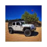 Jeep Double Take: White Jeep with Black Rims