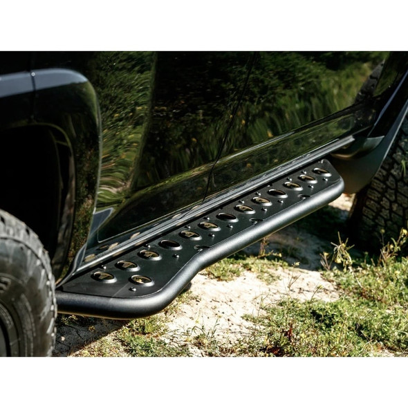Cali Raised LED Step Edition Rock Sliders with Kick Out (Black) - CR2623