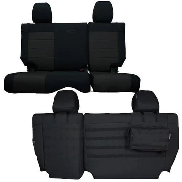 Bartact Tactical Series Rear Bench Seat Cover (Black/Black) - JKSC0710R2NN