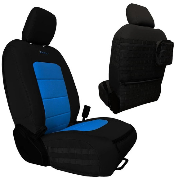 Bartact Tactical Series Front Seat Covers (Black/Blue) - JTTC2019FPBU