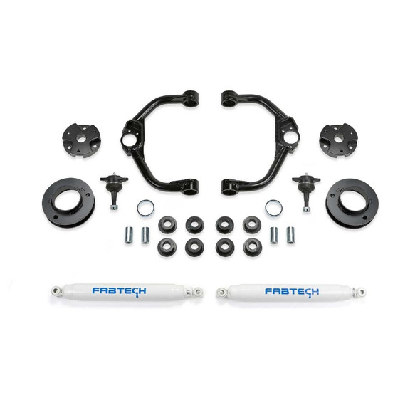 Fabtech 3 Inch Ball Joint Upper Control Arm Lift Kit with Rear Performance Shocks - K3167