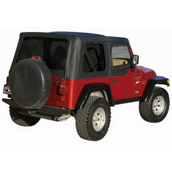 Rampage Factory Replacement Soft Top with Tinted Windows and Upper Doors (Black Diamond) - 99535