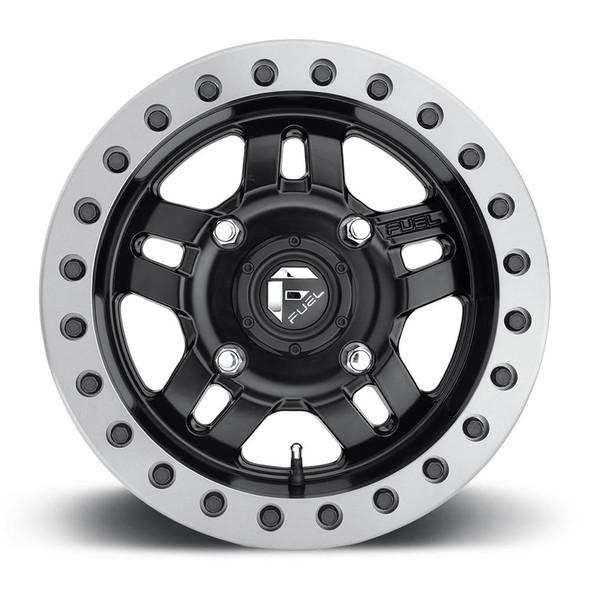 Fuel Off-Road Anza D917 Beadlock Wheel, 14x7 with 4 on 156 Bolt Pattern - Black / Anthracite - D9171470A544