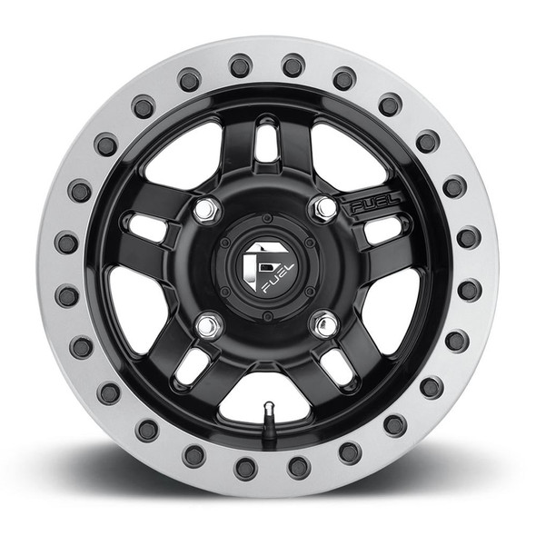 Fuel Off-Road Anza D917 Beadlock Wheel, 14x7 with 4 on 156 Bolt Pattern - Black / Anthracite - D9171470A554