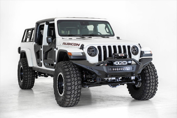 Stealth Fighter Full Length Front Bumper with Hoop for 18-24 Jeep Wrangler & Gladiator JT Rubicon Models |F961692080103