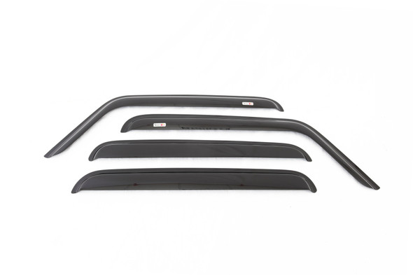 Front & Rear Rain Deflectors in Smoke for 07-18 Jeep Wrangler Unlimited JK 4 Door |11351.12