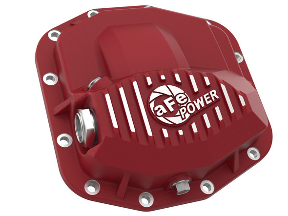 aFe Power 46-71030R Front Differential Cover in Red Finish for 18-25 Jeep Wrangler JL & Gladiator JT with Dana 44 Rubicon Front Axle