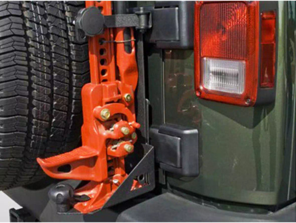 Rugged Ridge 11586.08 Off Road Jack Mounting Bracket Kit for 07-18 Jeep Wrangler JK with Spartacus Hinge Reinforcement