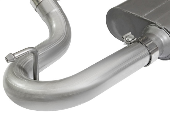 aFe Power 49-08044-1P Scorpion 2.5" Aluminized Cat-Back Exhaust w/ Polished SS Tip for Jeep Wrangler JK Unlimited 4 Door