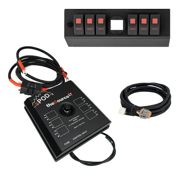 sPOD 873155 SourceLT with Genesis Adapter in Red for 09-18 Jeep Wrangler JK