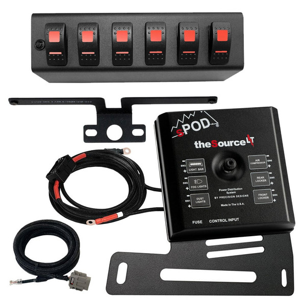 sPOD 873185 SourceLT in Red for 07-08 Jeep Wrangler JK