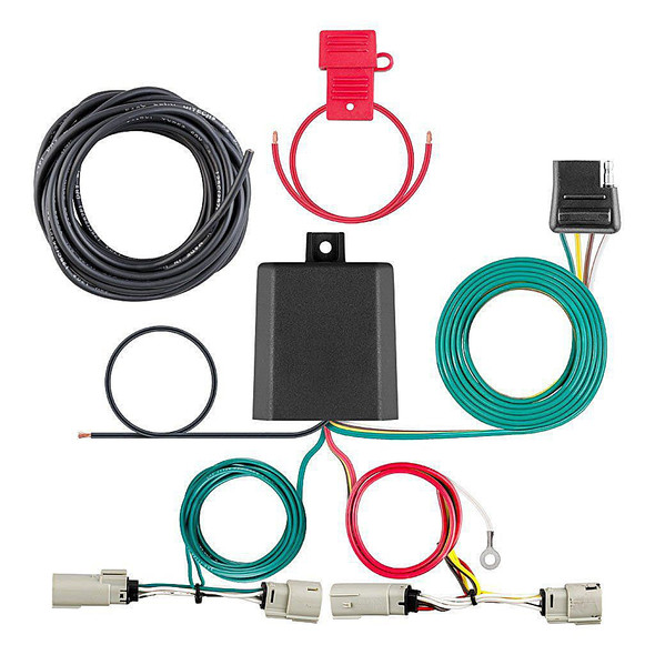 CURT 56468 Custom Wiring Harness, 4-Way Flat Output for 21-25 Ford Bronco with LED Tail Lights