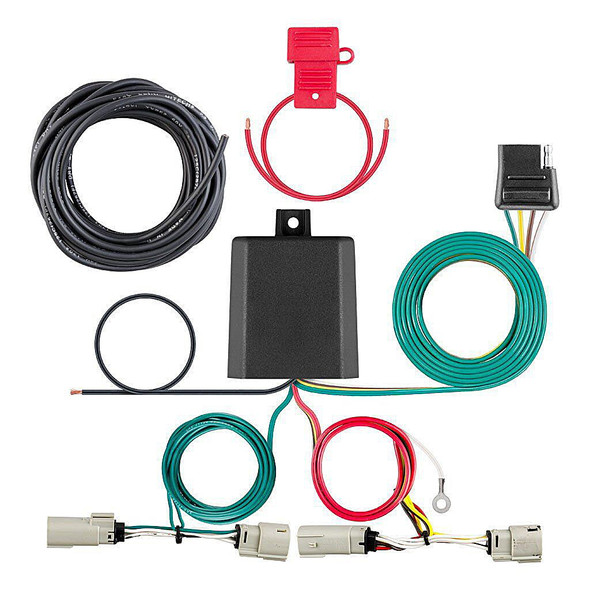 CURT 56471 Custom Wiring Harness, 4-Way Flat Output for 21-25 Ford Bronco without LED Tail Lights