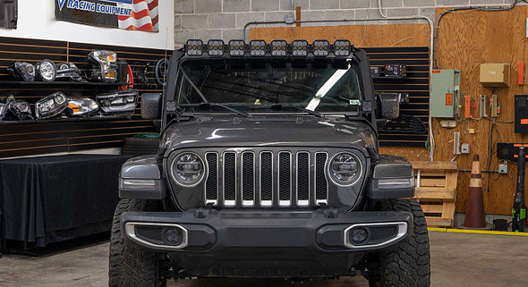 Diode Dynamics DD7262 SS5 Pro CrossLink Windshield White Combo Lightbar Kit for 18-22 Jeep Wrangler JL